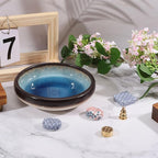 CHGCRAFT 5 Pcs 5 Style Incense Burner Holder Porcelain Incense Stick Holder Blue Japanese Style Smudge Bowl Brass Burning Meditation Accessories