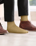 Feraricci Solid Color Casual Dress Socks for Men - Colorful & Comfortable Crew Socks