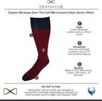 Trafalgar Men's Clayton Birdseye Over The Calf Mercerized Cotton Socks (1Pair)