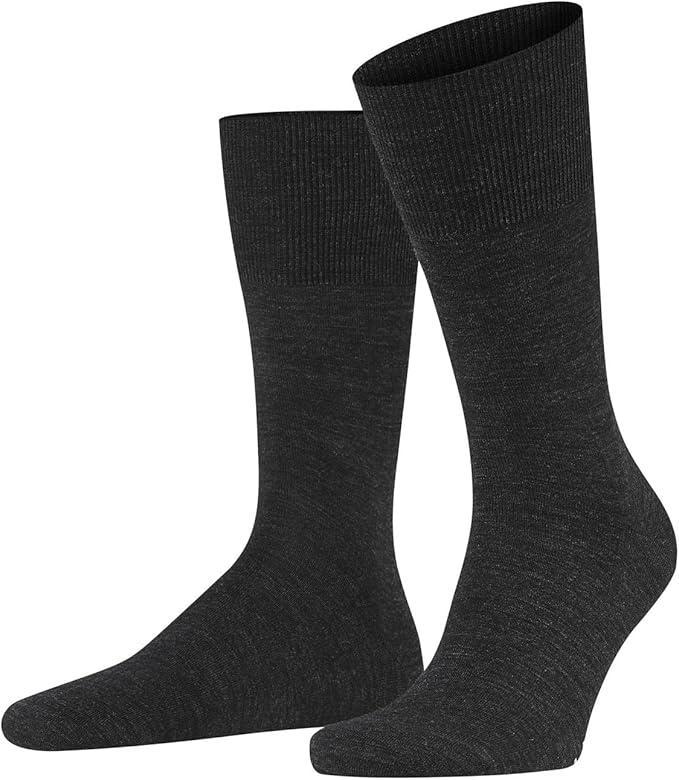 FALKE Men's Airport Dress Socks, Premium Merino Wool Cotton Blend, Sustainable Luxury, Eco-Friendly Business Casual, 1 Pair