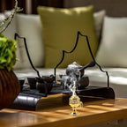 Yawlsow Incense Burner, Frankincense Charcoal Incense Stand, Bakhoor Incense Burner Holder, Ideal for Aromatherapy, Yoga and Spa, Home and Christian Church Censer, (Gold)