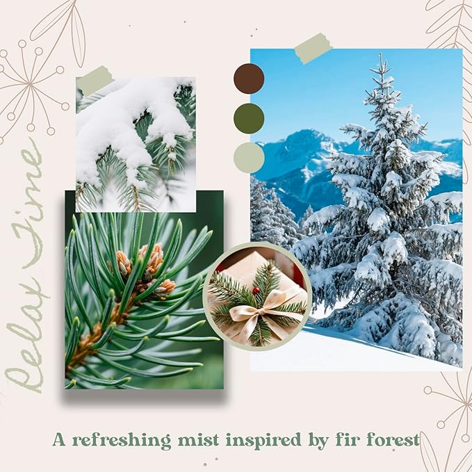 Fir & Forest Room Spray 2 Pack, 3.4oz/100ml Each – Long-Lasting Air Freshener & Odor Eliminator for Home, Linen, Bathroom, Bedroom & Office, Concentrated Room Spray