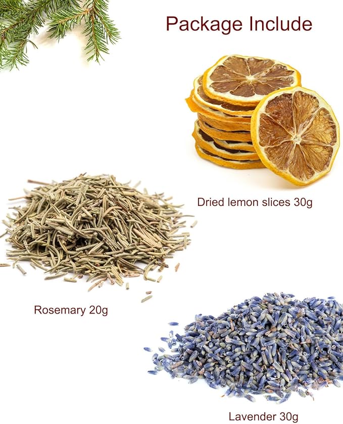 Potpourri Simmering, Happiness Simmer Pot Dried Lemon Slices, Rosemary & Lavender, Summer & Spring Stovetop Potpourri Kits for Home Housewarming Gift