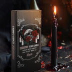 12PCS 10-Inch Black Bleeding Taper Candles,Vampire Tears Taper Candles- Unscented Ideal for Gothic Rituals Halloween, Christmas, Rituals, and Themed Party Decor