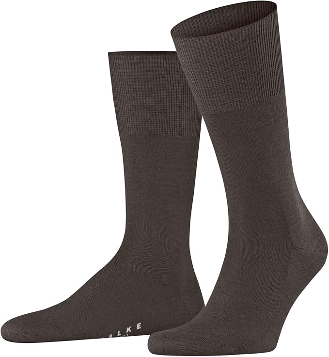 FALKE Men's Airport Dress Socks, Premium Merino Wool Cotton Blend, Sustainable Luxury, Eco-Friendly Business Casual, 1 Pair