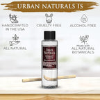 Urban Naturals Reed Diffuser Oil Refill, Mahogany Coconut Diffuser Oils with Sandalwood, Coconut, Oakmoss, 4 oz + Free Reed Sticks, Made in The USA