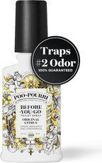 Poo-Pourri Before-You-Go Toilet Spray, Original Citrus, 4 Fl Oz, Up to 200 Uses, Bathroom Odor Deodorizer, Plant-Based with Essential Oils, for Home or Work, Lemon, Bergamot and Lemongrass Scent