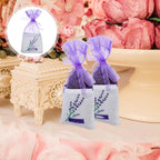 DOITOOL Lavender Sachet Bags 25 Pack Lavender Sachet Bags Empty Pouches for Buds Rose Organza Gauze (Light Purple)