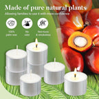 Unscented Tea Lights Candles 240 Pack, 8 Hours Long Burning,White Tea Candles Bulk, Bright Burn with Palm Wax,Smokeless Tealight Candles for Wedding,Centerpiece,Christmas Lights,Home Decorative