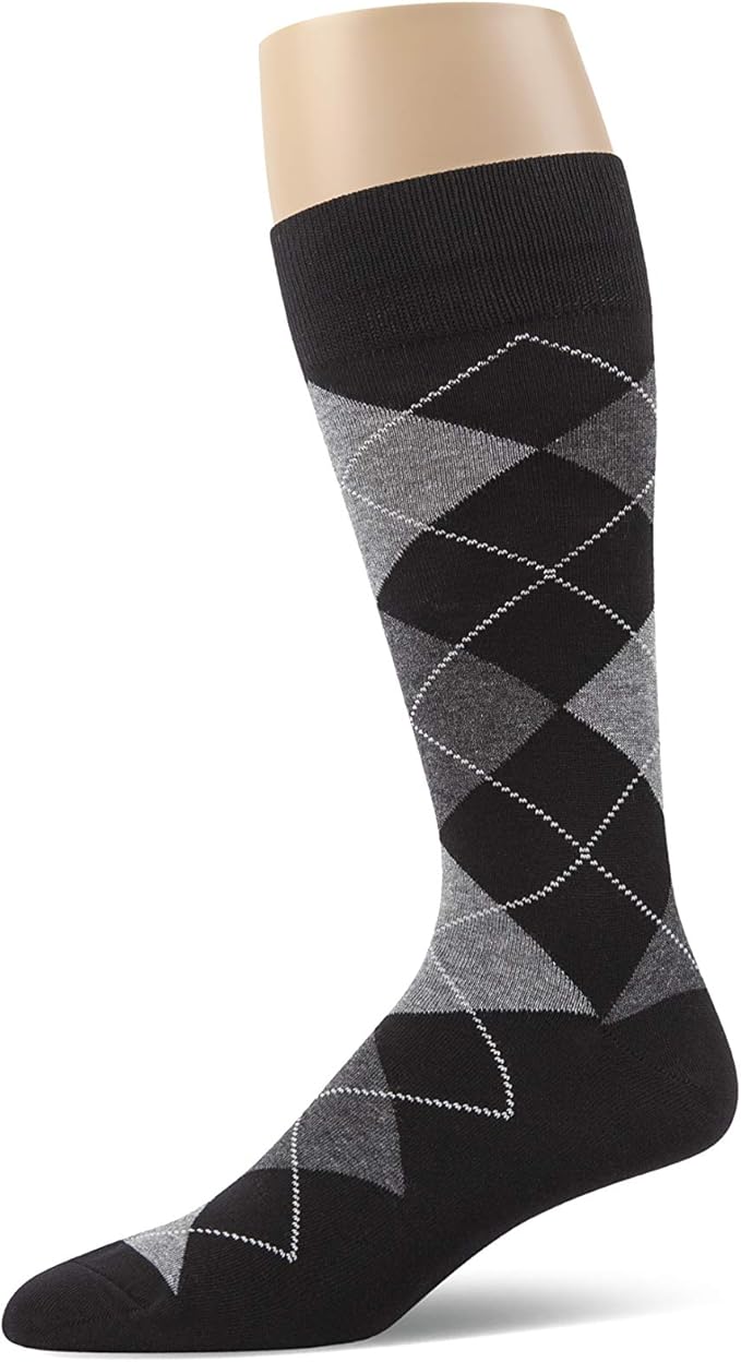Men’s Argyle Dress Socks, Combed Cotton, Pack of 3