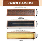 Incense Hoder Burner, Wooden Incense Storage Box for Sticks, Incense Stick Stand Burner Ash Catcher Tray for Meditation Yoga Spa Room Decor