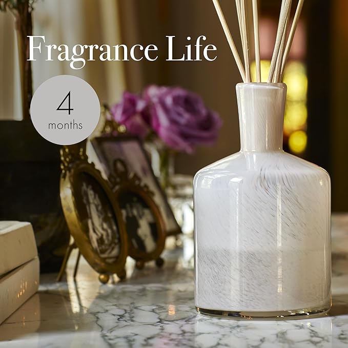 LAFCO New York Reed Diffuser Refill, Star Magnolia - 8.4 oz - Up to 4-Month Fragrance Life - Includes Natural Wood Reeds - Free of Dyes & Propellants - Made in The USA