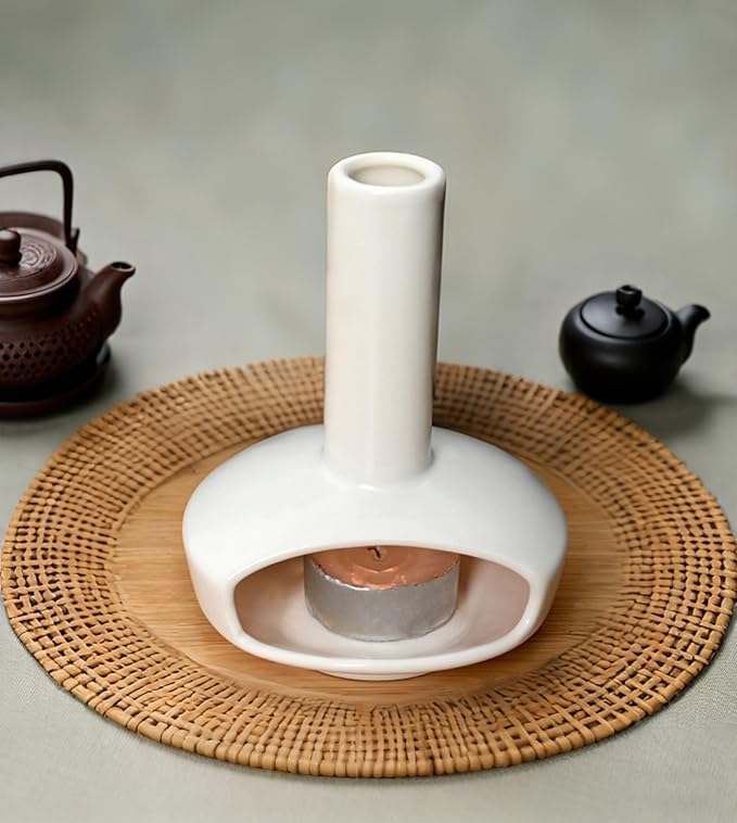 Handcrafted Palo Santo Holder Mini Chiminea Cone Incense Stick Burner Ceramic for Meditation Accessories Unique Design High Temperature Resistance Ideal for Yoga Aromatherapy Relaxation