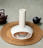 Handcrafted Palo Santo Holder Mini Chiminea Cone Incense Stick Burner Ceramic for Meditation Accessories Unique Design High Temperature Resistance Ideal for Yoga Aromatherapy Relaxation