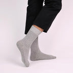 SERISIMPLE Men's Dress Socks - Bamboo Viscose Thin Ribbed Knit, Silky & Soft, Lightweight Business Crew Socks 5 Pairs