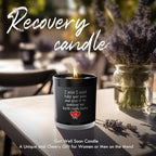 Get Well Candle with Healing Crystals - Get Well Gifts for Women After Surgery, Lavender Scented Candle, 10 oz, Black
