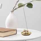 Handmade Ceramic Incense Holder for Sticks, Incense Plate for Stick with Ash Catcher Anti-ash, Incense Burner for Meditation Yoga Spa Aromatherapy Home Room Decor Easily Grab Ash