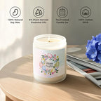 Easter Candle - Cream Vanilla Scented Natural Soy Wax Candel for Home, Egg Décor Spring Candle, Easter Gifts for Women, Clean Burning, Vegan Jar Candle for Birthday,Aromatherahpy,Relaxation(7oz)