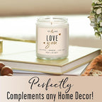 Valentines Day Gifts for Her, Valentine Candles -"I Love You" Candle, w/Eucalyptus & Geranium I I Love You Gifts for Her I Valentines Day Candle for Wife, Girlfriend I 9oz, 50Hr Burn, USA Made