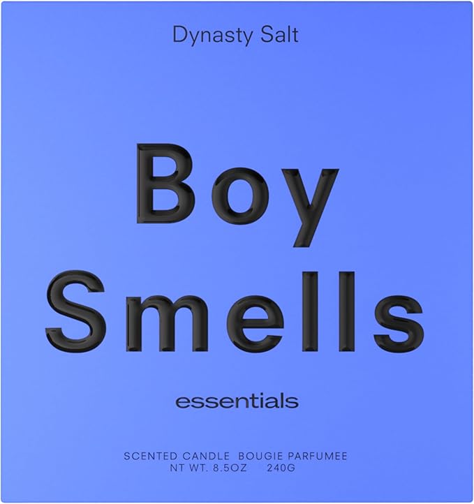 Boy Smells Dynasty Salt Cotton Candle - 8.5 oz Luxury Candle with Pink Pepper, Cotton Accord, and Musk - Cotton Wick - Up to 50-Hour Burn - Cotton Wick