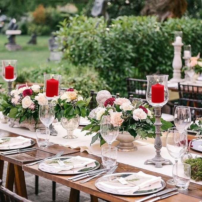 15 Hour Red Votive Candles, Unscented 1.5 Inch Diameter Wax Candles for Wedding, Party & Home, 1.5"D x 2.25"H