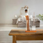 2 in 1 Incense Holder for Sticks(Height Adjustable), Anti-Ash Flying Insence-Sticks Burner with Glass Incense Holder Organizer for Meditation Yoga Spa Home Decor Sage (Silver Metal Rod)