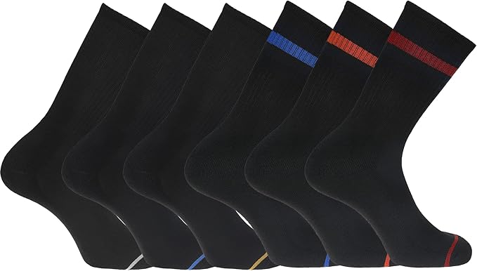 DOCKERS Men's Performance Socks - 3-Pairs and 6-Pairs Athletic and Dress Crew Socks for Men