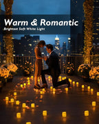 Homemory 50Pack Flickering Flameless Votive Candles,200+Hour Electric Fake Candles,Battery Operated LED Tealight for Wedding,Outdoor,Table,Halloween,Christmas Decor(Warm White,Battery Included)