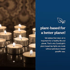 GoodLight Unscented Vegan and Paraffin-Free Tea Light Candles (400 Candles)
