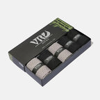 VRD Men’s Dress Socks, Bamboo 5-Pack Mens Socks, Mid Calf Length, Crew Socks Gift for Men Shoe Size 8-13