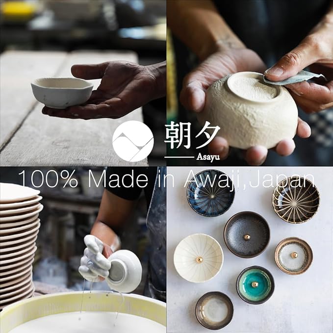 Asayu Japan Low Smoke Incense Gift Set with Incense Holder and Brass Stand, Premium Sakura Cherry Blossom Blends Set Incense Sticks with Pastel Pink Lotus Incense Holder