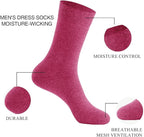 J-BOX Men's Cotton Crew Socks-Wicking Black Dress Socks, Anti-Odor&Breathable for Business/Casual, Size 6-15