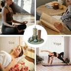 4 in 1 Incense Burner Holder for Sticks, Palo Santo Sticks Holder, Candle and Sage Holder for Burning Ceramic Ash Catcher Tray for Meditation Yoga Room Home Decor (Blue)