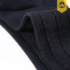 WANDER Mens Dress Socks Double Needle Rib Cotton Solid Premium Socks Lightweight Classic Business Socks 6/8 Pairs 7-12/13-15