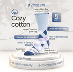 Men's Diabetic Novelty Non-Binding Crew Socks - 5 Pack Large - Argyle, Dot, Geometric Pattern - Sock Size 10-13 Shoe Size 9-12 L Denim Blue, Light Blue