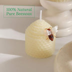 Natural Beeswax Candles 12 Pack, Hand Rolled Bee Themed Candles - 3.5 Hours Burn Time Each, Smokeless and Dripless for Home Decor, Party Favors, Gifts