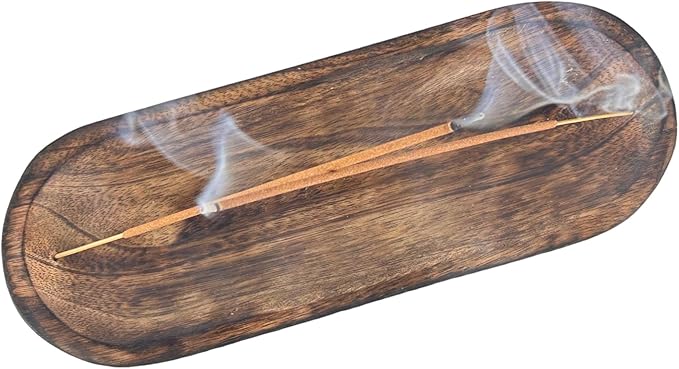 S.B ARTS Incense Holder for Sticks, Insence Stick Holder Ash Catcher for Table Decorations and Gifting - Wooden Incense Tray for Sticks - Home Decor Gifts (Boat Shape - 11" X 4" X 1")