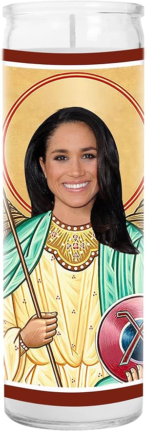 Meghan Markle Celebrity Glass Jar Candle – Handmade Soy Wax Votive Candle – Unique Gift for Britsih Royal Family Lovers – Duchess of Sussex Home Decor Collectible for Prince Harry Fans
