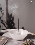 Radicaln Marble Incense Holder 5.5" Inches White Handmade Aesthetic Room Decor & Apartment Essential, Aromatherapy Holder for Incense Sticks, palo Santo Stick for Incense Burner