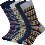 HHX YONLEE Dress Socks 5/6/10 Pairs Crew Argyle Colorful Cotton Novelty Casual Happy Fun