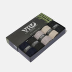 VRD Men’s Dress Socks, Bamboo 5-Pack Mens Socks, Mid Calf Length, Crew Socks Gift for Men Shoe Size 8-13