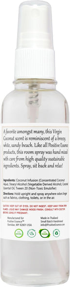 Virgin Coconut Linen and Room Spray, Natural Aromatic Mist Made with Pure Virgin Coconut Oil, Relax Your Body & Mind, Perfect as a Bathroom Air Freshener Odor Eliminator