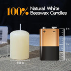 White Beeswax Votive Candles 24 Pack,100% Pure Beeswax Candles,Unscented,Slow-Burning 11-12 Hours, Natural Bees Wax Candle for Home,Church,Prayer