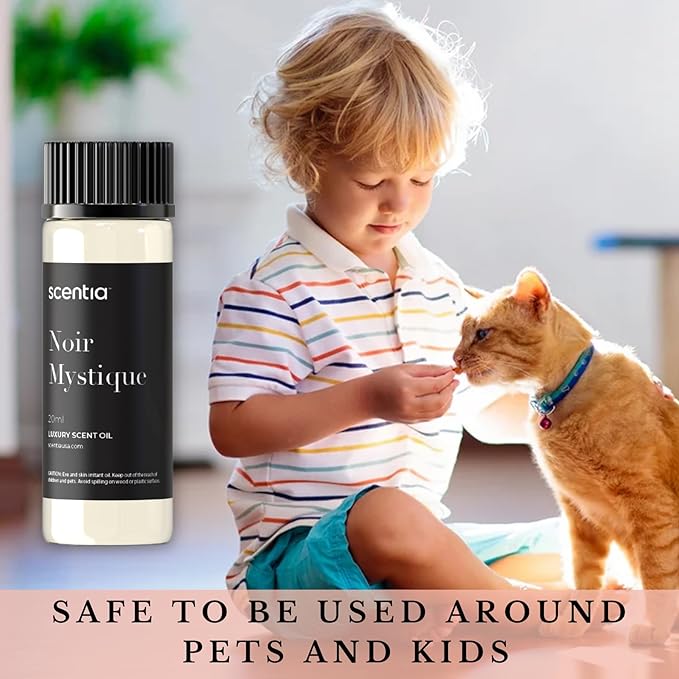 Noir Mystique – Hotel-Inspired Diffuser Oil, 20ml (0.67 fl oz) | Essential Oil Blend of Rose, Bergamot, Lemon & Musk | Luxury Aroma for Aromatherapy Diffusers & Humidifiers