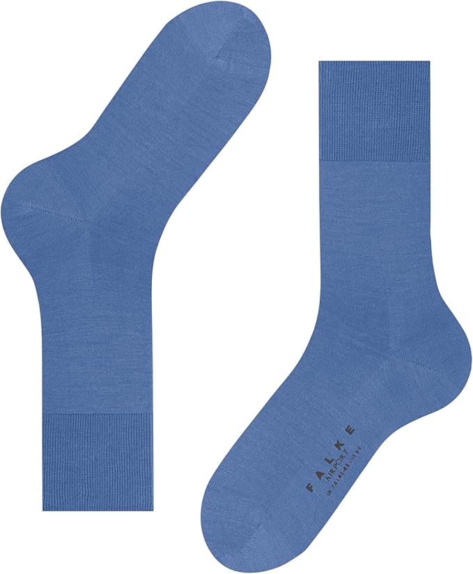FALKE Men's Airport Dress Socks, Premium Merino Wool Cotton Blend, Sustainable Luxury, Eco-Friendly Business Casual, 1 Pair