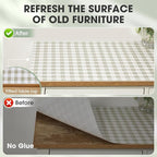 Drawer and Shelf Liner, Non-Slip Kitchen Cabinet Liners Non-Adhesive Thick Strong Grip Waterproof Washable Mats Protect Dresser Shelves Cupboard Bathroom Cabinets, Green Plaid, 12 in X 20 FT