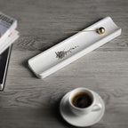 Koville Italian Quarella Engineered Marble Incense Holder, Incense Holders for Sticks, Sturdy Incense Burner Ideal for Meditation and Relaxing, Easy to Clean(Ariete Quarella)