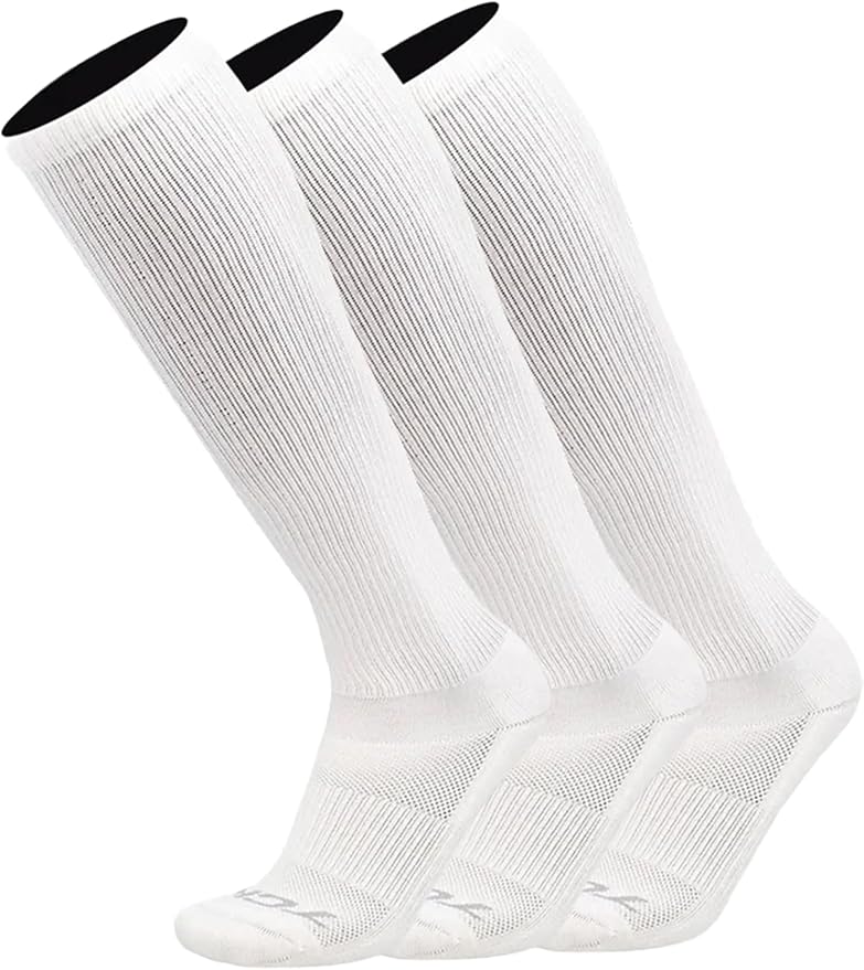 Over the Calf Work Socks for Men and Women 9-11 10-13 13-15 Moisture Wicking Tall Cushioned Knee High Boot Socks 6-pack