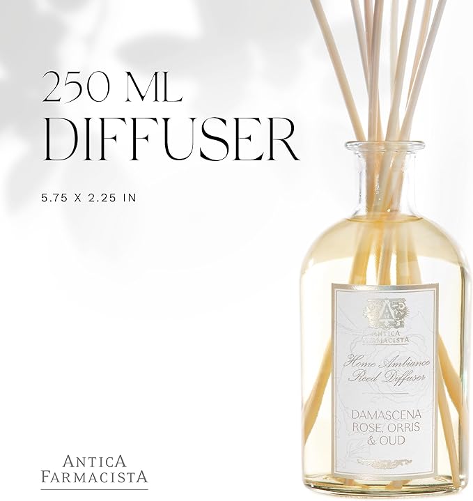 Antica Farmacista Home Ambiance Diffuser, Damascena Rose, Orris and Oud, Rose, 8.45 Fl Oz