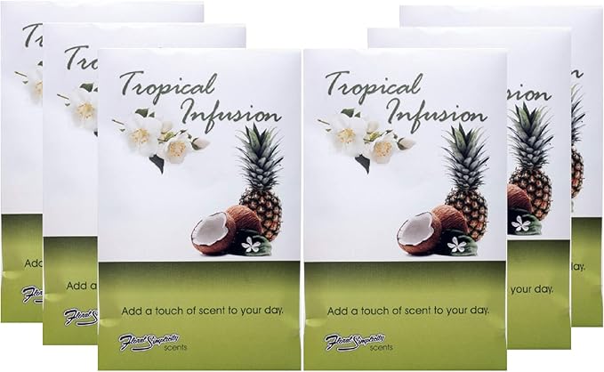Tropical Infusion Scented Sachets Pack of 3, Spring and Summer - Long-Lasting Scented Bags, Home Fragrance, Air Freshener & Deodorizer for Closet, Room, Drawer, or Cars, Made in US